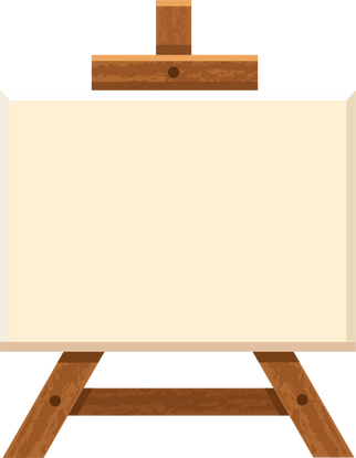 Canvas on an Easel Stand